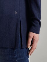 Langer Cardigan mit Seitenschlitzen - Frauen - Real Navy Blue Langer Cardigan mit Seitenschlitzen - Frauen - Real Navy Blue - 10 - TOM TAILOR Denim