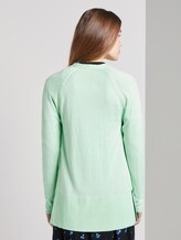Langer Cardigan mit Seitenschlitzen - Frauen - soft neo green Langer Cardigan mit Seitenschlitzen - Frauen - soft neo green - 2 - TOM TAILOR Denim