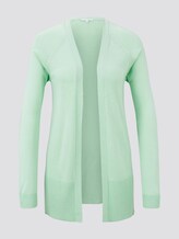 Langer Cardigan mit Seitenschlitzen - Frauen - soft neo green Langer Cardigan mit Seitenschlitzen - Frauen - soft neo green - 7 - TOM TAILOR Denim