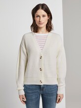 Kurzer Grobstrick-Cardigan - Frauen - Gardenia White Kurzer Grobstrick-Cardigan - Frauen - Gardenia White - 1 - TOM TAILOR Denim