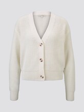 Kurzer Grobstrick-Cardigan - Frauen - Gardenia White Kurzer Grobstrick-Cardigan - Frauen - Gardenia White - 7 - TOM TAILOR Denim