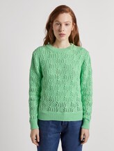 Pullover mit Ajour-Musterung - Frauen - soft neo green Pullover mit Ajour-Musterung - Frauen - soft neo green - 1 - TOM TAILOR Denim