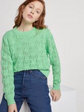 Pullover mit Ajour-Musterung - Frauen - soft neo green Pullover mit Ajour-Musterung - Frauen - soft neo green - 5 - TOM TAILOR Denim