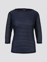 Gestreiftes Shirt mit 3/4 Arm - - Sky Captain Blue Gestreiftes Shirt mit 3/4 Arm - - Sky Captain Blue - 7 - Mine to five