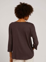 Tunikabluse mit V-Ausschnitt - Frauen - dark oak brown Tunikabluse mit V-Ausschnitt - Frauen - dark oak brown - 2 - Mine to five