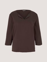 Tunikabluse mit V-Ausschnitt - Frauen - dark oak brown Tunikabluse mit V-Ausschnitt - Frauen - dark oak brown - 7 - Mine to five