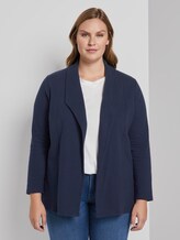 Strukturierter Sweat-Cardigan - Frauen - Real Navy Blue Strukturierter Sweat-Cardigan - Frauen - Real Navy Blue - 1 - My True Me