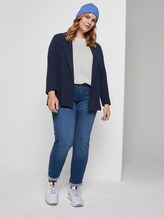 Strukturierter Sweat-Cardigan - Frauen - Real Navy Blue Strukturierter Sweat-Cardigan - Frauen - Real Navy Blue - 3 - My True Me