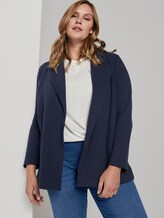 Strukturierter Sweat-Cardigan - Frauen - Real Navy Blue Strukturierter Sweat-Cardigan - Frauen - Real Navy Blue - 5 - My True Me