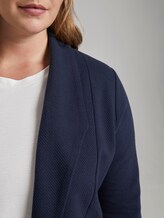 Strukturierter Sweat-Cardigan - Frauen - Real Navy Blue Strukturierter Sweat-Cardigan - Frauen - Real Navy Blue - 9 - My True Me