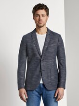 Strukturiertes Sakko aus Piqué - Männer - blue zig zag structure Strukturiertes Sakko aus Piqué - Männer - blue zig zag structure - 1 - TOM TAILOR