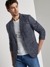 Strukturiertes Sakko aus Piqué - Männer - blue zig zag structure Strukturiertes Sakko aus Piqué - Männer - blue zig zag structure - 5 - TOM TAILOR