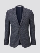 Strukturiertes Sakko aus Piqué - Männer - blue zig zag structure Strukturiertes Sakko aus Piqué - Männer - blue zig zag structure - 7 - TOM TAILOR