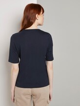 Simple T-shirt - Women - Sky Captain Blue Simple T-shirt - Women - Sky Captain Blue - 2 - TOM TAILOR