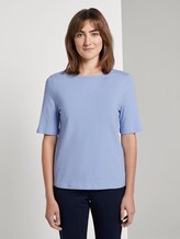 Simple T-shirt - Women - Parisienne Blue Simple T-shirt - Women - Parisienne Blue - 1 - TOM TAILOR
