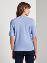 Simple T-shirt - Women - Parisienne Blue Simple T-shirt - Women - Parisienne Blue - 2 - TOM TAILOR