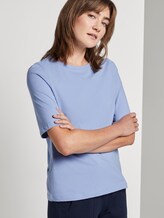 Simple T-shirt - Women - Parisienne Blue Simple T-shirt - Women - Parisienne Blue - 5 - TOM TAILOR