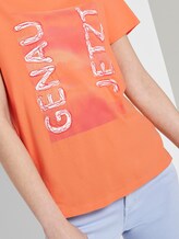 Nena & Larissa: T-Shirt mit Schrift-Print - Frauen - fruity melon orange Nena & Larissa: T-Shirt mit Schrift-Print - Frauen - fruity melon orange - 10 - TOM TAILOR