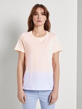 Nena & Larissa: T-Shirt mit Batik-Look - Frauen - blue beige dip dye Nena & Larissa: T-Shirt mit Batik-Look - Frauen - blue beige dip dye - 1 - TOM TAILOR