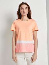 Nena & Larissa: T-Shirt mit Batik-Look - Frauen - melon pink dip dye Nena & Larissa: T-Shirt mit Batik-Look - Frauen - melon pink dip dye - 1 - TOM TAILOR