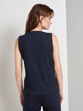 Nena & Larissa: Top with a stand-up collar - Women - Sky Captain Blue Nena & Larissa: Top with a stand-up collar - Women - Sky Captain Blue - 2 - TOM TAILOR