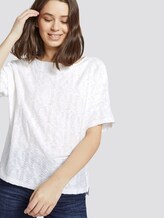 Strukturiertes T-Shirt - Frauen - Whisper White Strukturiertes T-Shirt - Frauen - Whisper White - 5 - TOM TAILOR