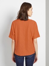 Strukturiertes T-Shirt - Frauen - fruity melon orange Strukturiertes T-Shirt - Frauen - fruity melon orange - 2 - TOM TAILOR