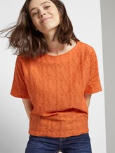 Strukturiertes T-Shirt - Frauen - fruity melon orange Strukturiertes T-Shirt - Frauen - fruity melon orange - 5 - TOM TAILOR