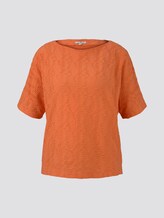 Strukturiertes T-Shirt - Frauen - fruity melon orange Strukturiertes T-Shirt - Frauen - fruity melon orange - 7 - TOM TAILOR