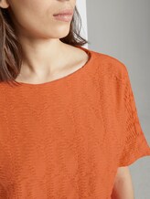 Strukturiertes T-Shirt - Frauen - fruity melon orange Strukturiertes T-Shirt - Frauen - fruity melon orange - 9 - TOM TAILOR