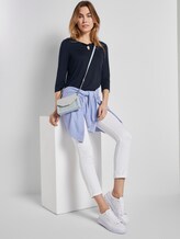 T-Shirt mit Cut-Out - Frauen - Sky Captain Blue T-Shirt mit Cut-Out - Frauen - Sky Captain Blue - 3 - TOM TAILOR