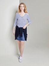 Gestreiftes T-Shirt - Frauen - blue striped Gestreiftes T-Shirt - Frauen - blue striped - 3 - TOM TAILOR