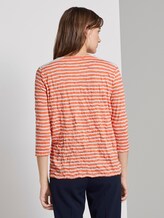 Gestreiftes T-Shirt - Frauen - melon offwhite stripe Gestreiftes T-Shirt - Frauen - melon offwhite stripe - 2 - TOM TAILOR