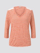 Gestreiftes T-Shirt - Frauen - melon offwhite stripe Gestreiftes T-Shirt - Frauen - melon offwhite stripe - 7 - TOM TAILOR