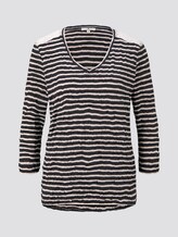 Gestreiftes T-Shirt - Frauen - navy offwhite stripe Gestreiftes T-Shirt - Frauen - navy offwhite stripe - 7 - TOM TAILOR