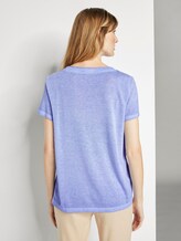 T-Shirt mit Schrift-Print - Frauen - Parisienne Blue T-Shirt mit Schrift-Print - Frauen - Parisienne Blue - 2 - TOM TAILOR