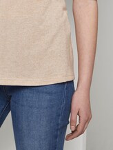 Meliertes T-Shirt - Frauen - Alabaster Beige Mélange Meliertes T-Shirt - Frauen - Alabaster Beige Mélange - 10 - TOM TAILOR