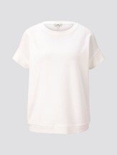 Strukturiertes T-Shirt - Frauen - Whisper White Strukturiertes T-Shirt - Frauen - Whisper White - 7 - TOM TAILOR