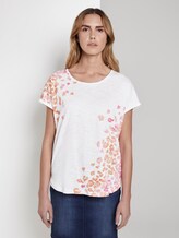 T-Shirt with a floral pattern - Women - Whisper White T-Shirt with a floral pattern - Women - Whisper White - 1 - TOM TAILOR