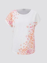 T-Shirt with a floral pattern - Women - Whisper White T-Shirt with a floral pattern - Women - Whisper White - 7 - TOM TAILOR