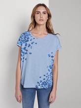Flower T-Shirt - Vrouwen - Parisienne Blue Flower T-Shirt - Vrouwen - Parisienne Blue - 1 - TOM TAILOR