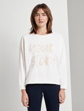 Sweater met print - Vrouwen - Whisper White Sweater met print - Vrouwen - Whisper White - 1 - TOM TAILOR