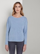 Sweatshirt im Acid Washed-Look - Frauen - Parisienne Blue Sweatshirt im Acid Washed-Look - Frauen - Parisienne Blue - 1 - TOM TAILOR