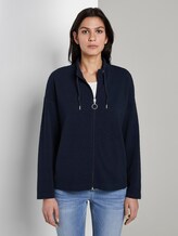 Sweatjacke mit Stehkragen - Frauen - Sky Captain Blue Sweatjacke mit Stehkragen - Frauen - Sky Captain Blue - 1 - TOM TAILOR