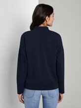 Sweatjacke mit Stehkragen - Frauen - Sky Captain Blue Sweatjacke mit Stehkragen - Frauen - Sky Captain Blue - 2 - TOM TAILOR