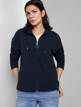 Sweatjacke mit Stehkragen - Frauen - Sky Captain Blue Sweatjacke mit Stehkragen - Frauen - Sky Captain Blue - 5 - TOM TAILOR