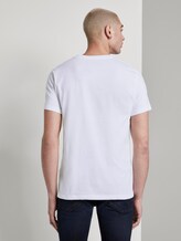 T-shirt with colour blocking stripes - Men - White T-shirt with colour blocking stripes - Men - White - 2 - TOM TAILOR Denim