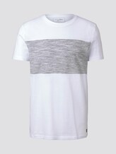 T-shirt with colour blocking stripes - Men - White T-shirt with colour blocking stripes - Men - White - 7 - TOM TAILOR Denim