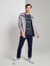 Strukturiertes T-Shirt mit Print - Männer - Sky Captain Blue Non-Solid Strukturiertes T-Shirt mit Print - Männer - Sky Captain Blue Non-Solid - 3 - TOM TAILOR Denim
