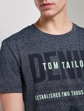 Strukturiertes T-Shirt mit Print - Männer - Sky Captain Blue Non-Solid Strukturiertes T-Shirt mit Print - Männer - Sky Captain Blue Non-Solid - 9 - TOM TAILOR Denim